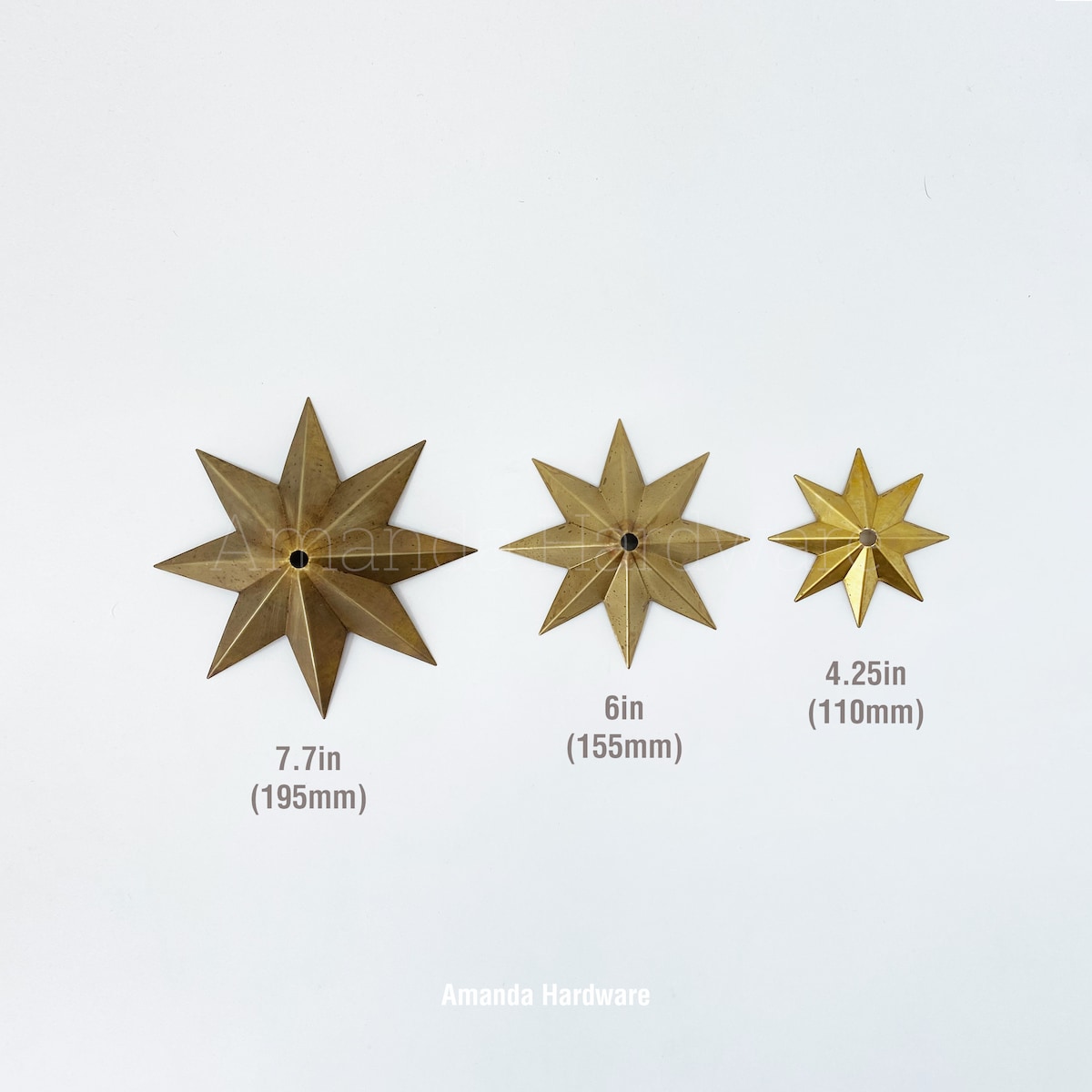 4.25in Brass Star Hook for Hanging Planters, Wind Chimes, Swag Pendant Lights and Keys Decorative Open Hook for Home Ceiling & Wall Decor - Etsy
