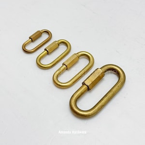 Brass Screw-Lock Loop - Connect Chains For Hanging Ceiling & Wall Decor DIY Projects