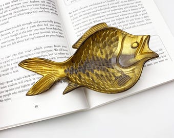Plato pequeño de latón macizo para peces