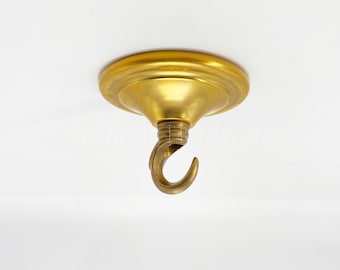 Gancho cónico de latón macizo de 70 mm (2,75") – Colgador minimalista de latón para plantas e iluminación.
