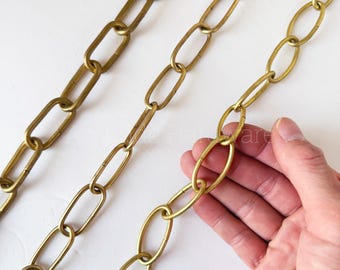 Brass Chain - For Hanging Ceiling Chandelier Pendant Lamp Planter And Decor - 3 Styles