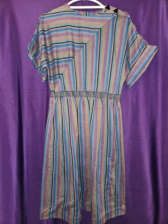 Vintage Melissa Petites Striped Geometric Shirt Sl