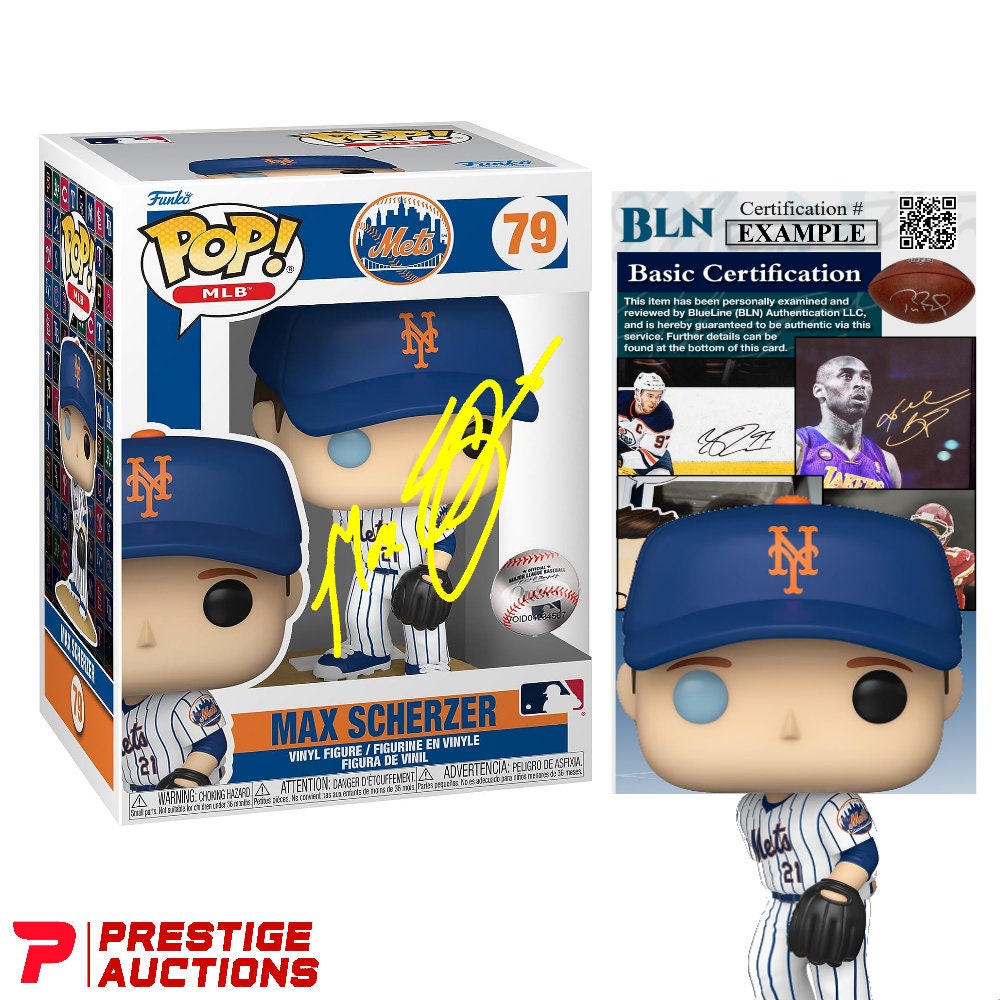 Max Scherzer Autographed Funko Pop New York Mets MLB 