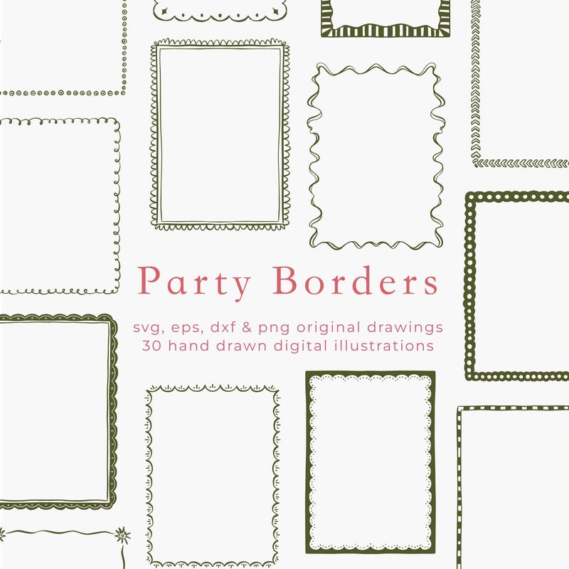 White Squiggle Frames - Etsy