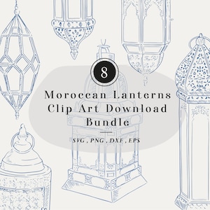 Marokkaanse lantaarn illustraties svg, Instant Download lijntekening PNG, vectorillustratie, clipart illustratie, DIY bruiloft, afdrukbare kunst