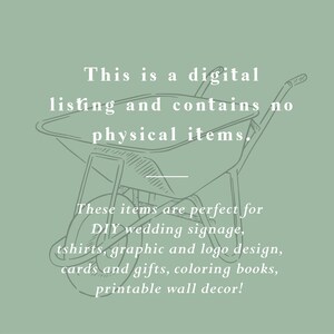 Trädgårdsclipart, digitala nedladdningar av trädgårdar, Png-, Svg-, Dxf- och Eps-filer med 300 dpi, trädgårdsmästare, omedelbar digital nedladdning, gummistövlar bild 3