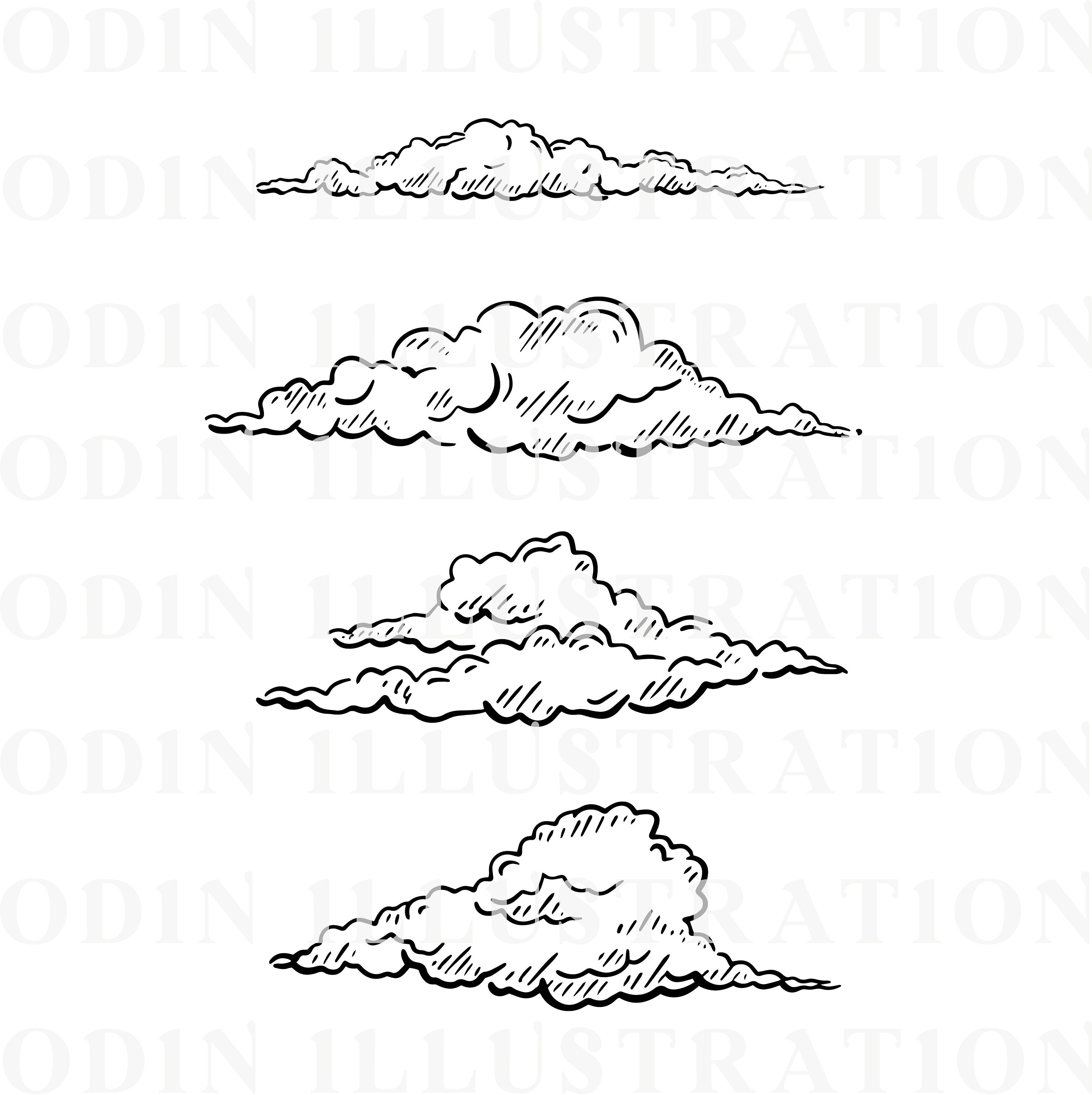 Hot Air Balloon Clipart Pack, Hand Drawn Illustrations, Downloadable ...