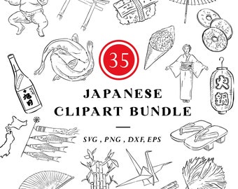 Japanese Hand Drawn Illustrations, Japan Line Drawn Digital Clipart, Png, Svg, Dxf & Eps files, Instant Download, Printable Koi Carp