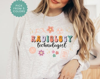 Retro Radiology Sweatshirt, Radiology Gifts, RAD Tech Shirt, X-ray Technician Sweater, CT MRI Tech Graduation Gift, Radiology Nurse Crewneck