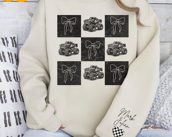 Monster Truck Mom Era Sweatshirt, New Mom Gift for Monster Truck Mama, Custom Boy Mama Sweater, Monster Truck Mom Crewneck Personalized Gift