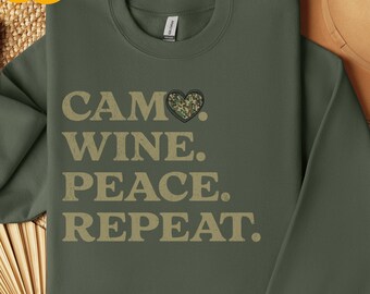 Camo Print Sweatshirt, Deer Hunting Wife Sweatshirt, Abandoned Wives Hunting Club Sweater, Hunting Season Sweatshirt, Gift for Hunting Widow