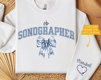 Personalized Ob Sonographer Gift, MFM Sonographer Sweatshirt, Perinatal Sonographer Sweatshirt, Ultrasound Sweater, Ultrasound Tech Gift