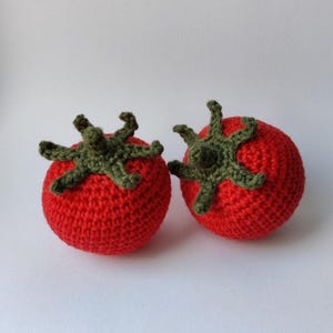 Easy Crochet Tomato Pattern, PDF Pattern of Tomato, Pattern of Amigurumi Vegetable, Crochet Tomato, Tomato Pattern
