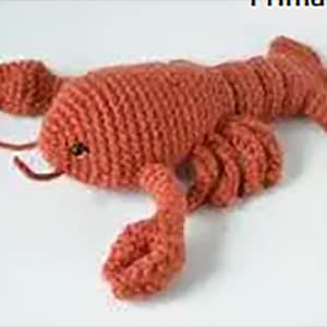 Crochet pattern: Esther the Lobster, pattern amigurumi, digital download PDF