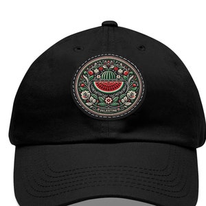 Palestine Flag Hat | Free Palestine | Palestinian Watermelon | Palestine Baseball Cap | Palestinian Beanie | Dad Hat with Leather Patch