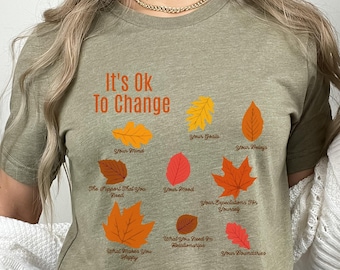 Fall Leaves Shirt, Fall Breeze Autumn Leaves T-shirt, Hello Fall, Cute Fall Shirt, Autumn T-Shirt, Inspirational T-shirt, Fall Doodles