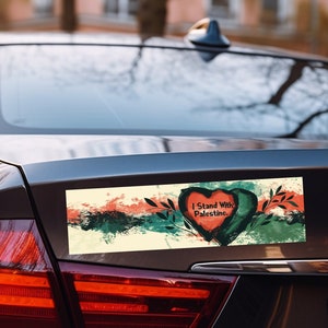 Bumper Palestine Bumper Sticker | Waterproof Vinyl Sticker | Phone Laptop Sticker | Palestine Car Sticker Decal | Support Palestine