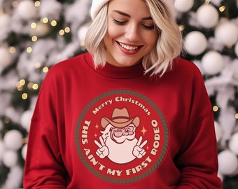 Cowboy Christmas, Country Shirt, Cowgirl Christmas, Cowgirl Shirt, Rudolph, Xmas Rodeo, Cowboy Santa, Western Shirt, Howdy Country Christmas