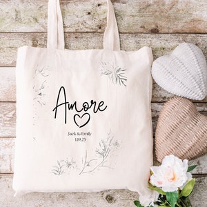 Thats Amore Wedding Tote - Italiaanse bruiloft Welcome Tote Bag - Italië Wedding Favor - Italië Ciao Welcome Bag - Destination Wedding Tote - Swag