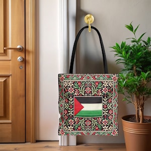 Palestinian Tote Bag |  Palestine Tote | Gift For Her | Arab Tote Bag | Free Palestine Cotton Canvas Tote Bag | Gift Bag | Palestine Items