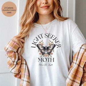 Moth Sweatshirt, Cottagecore Shirt, Bug Shirt, Aesthetic Tshirt, Insect Shirt, Cottage Core Shirt, Goblincore Clothing, Dark Academia Shirt