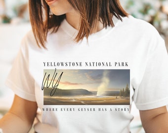 Yellowstone National Park T-Shirt: Geyser Graphic Tee, Road Trip Shirt