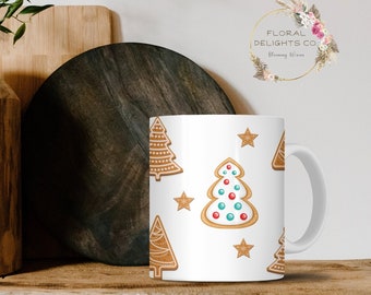 Merry Christmas Gingerbread Mug, Gingerbread Man, Christmas Cookie Mug, Gingerbread House Latte, Merry Christmas Gift, Stocking Stuffers