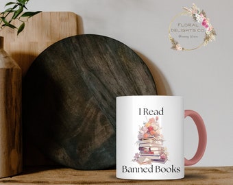 Read Banned Books Coffee Mug, Book Lover Librarian Gift
