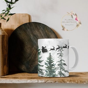 I Love Santa Mug, Santa&#39;s Sleigh, Santa Mug, Father Christmas, Gift For Friend, Retro Christmas Decor, Stocking Stuffer, Secret Santa
