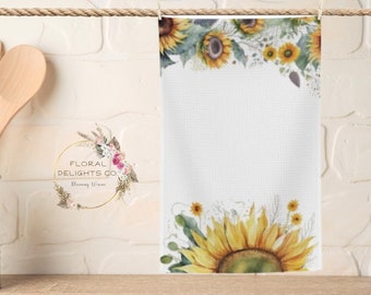 Cottagecore Sunflower Tea Towel: Floral Kitchen Decor