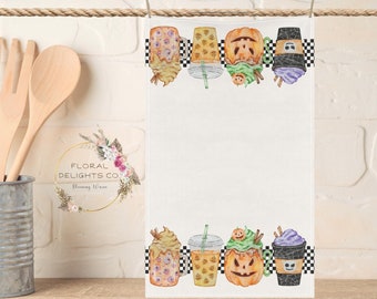 Ręcznik kuchenny na Halloween | Straszne napoje, jesienne dekoracje