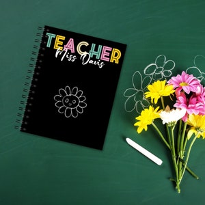 Notebook for Teacher, Personalizable, Teacher notebook, Teacher Gift, Lined Notebook, Appreciation, Journal, Notepad, Back to School