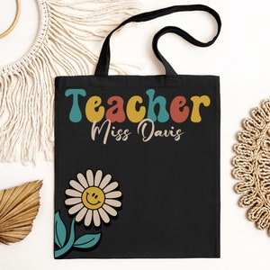 Regali per insegnanti, Tote Bag per insegnanti personalizzati, Tote Bag per insegnanti, Regalo di apprezzamento per insegnanti, Regalo per insegnanti personalizzati, Borsa per libri personalizzata