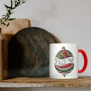 Free Palestine Mug | Palestine Flag Mug | Palestine Cup | Palestine Gift Ideas | Ceramic Mug 11Oz | Palestine Coffee Mug| Gaza Watermelon