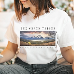 National Park Shirt, The Grand Tetons Shirt, Camping Tshirt, Yellowstone, Tetons Souvenir, National Park Gift, Nature Shirt, Hiking Lover