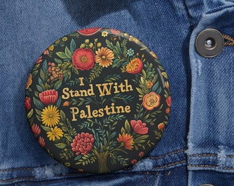 Palestine Button Pin | Free Gaza Pin | Palestine Flag Pin | Watermelon Pin | I Stand With Palestine | Free Palestine Pins Badge