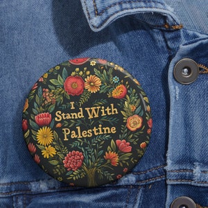 Palestine Button Pin | Free Gaza Pin | Palestine Flag Pin | Watermelon Pin | I Stand With Palestine | Free Palestine Pins Badge