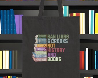 I Read Banned Books Tote Bag | Bibliophile Present | Library Bag Adult | I'M With The Banned Tote Bag | Social Justice Gift | Bookish Tote