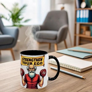 Tazza Freud, regalo psicologo, tazza terapeuta, umorismo psicologico, Sigmund Freud, psicoanalisi, Pink Freud, il lato oscuro di tua mamma, divertente
