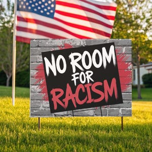 Resist Fascism Yard Sign, Anti Trump Political Statement, FIGHT RACSIM Decor, Feminist Activist Gift, Hate Has No Home Here, Protest Sign