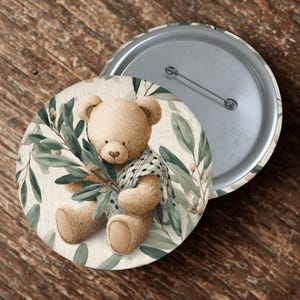 Palestine Button Pin | Free Gaza Pin | Palestine Bear Pin | Watermelon Pin | I Stand With Palestine | Free Palestine Pins Badge