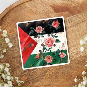 Palestine Car Magnet, Free Palestine, Refrigerator Porcelain Magnet, 2inches Square, Falastine Design, Palestine AlQuds,Palestinian Eid Gift