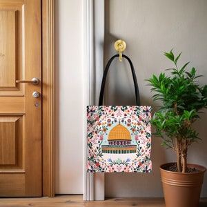 Free Palestine Tote, Al Aqsa, Dome of The Rock | Palestinian Art | Palestine Merchandise | Palestine Tote Bag | Palestinian Tote Bag