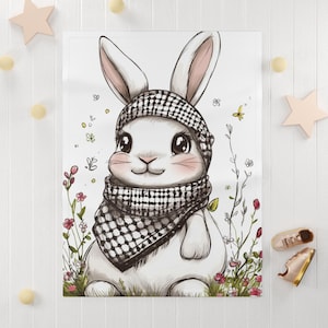 Palestine Blanket, Cozy Keffiyeh Throw, Free Palestine Throw, Palestine Supporters, Fleece Baby Blanket, Ramadan, Baby Shower, Easter