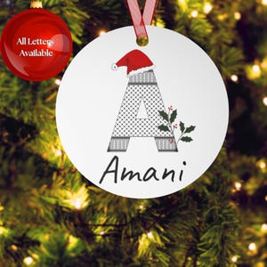 Free Palestine Ornament, Initial Ornament Christmas Keepsake, Keffiyeh Decoration, Traditional Palestinian Art, Palestinian Accessory Gift