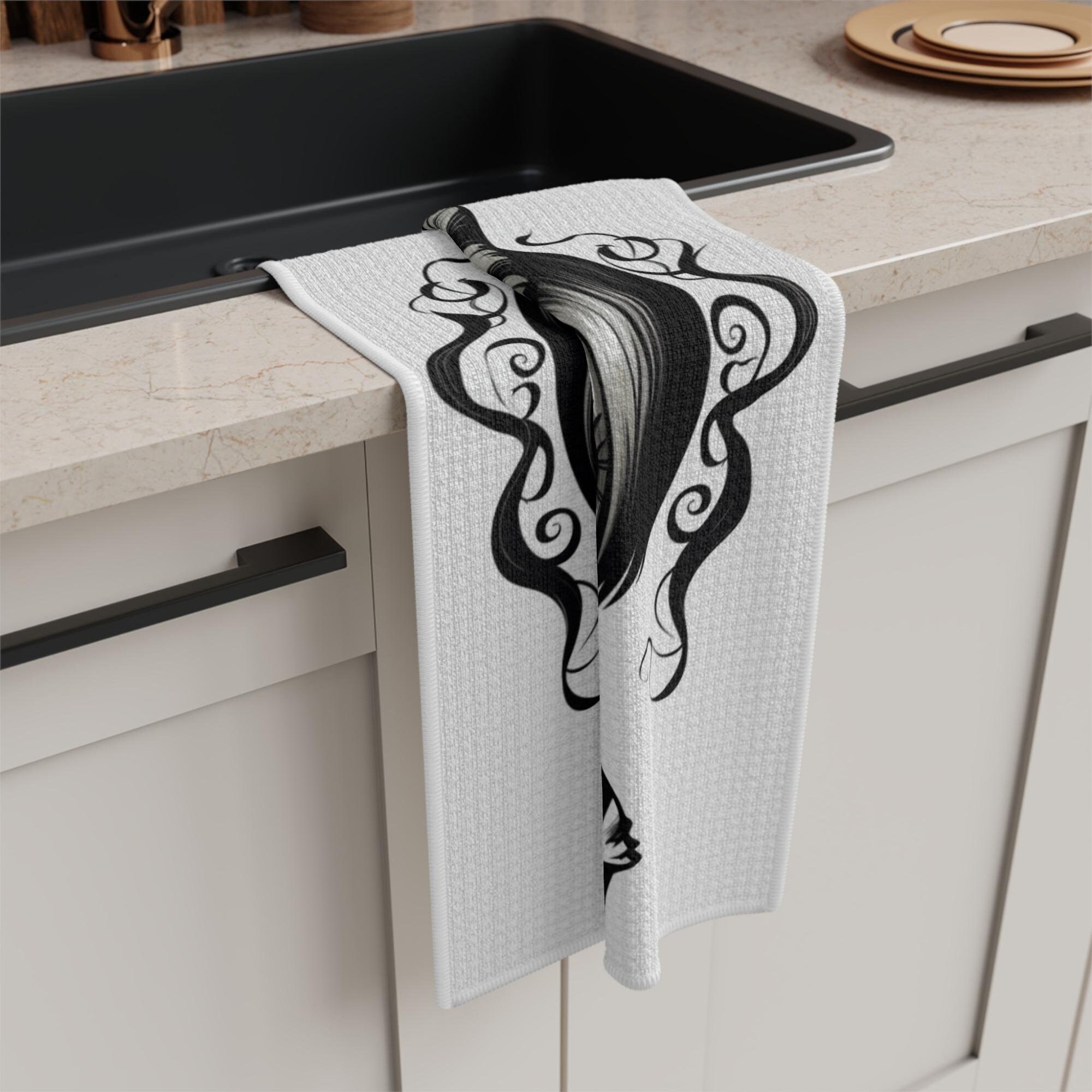 Halloween Goth Zombie Girl Kitchen Towels Halloween Gift - Etsy