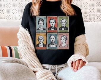 Bokälskare Stämpelskjorta för läsare, Librariancore Booktrovert-skjorta, Romantasy Merch, Bokklubb Senkvällsläsare Bokälskare Gåvor, Biblioteksskjorta
