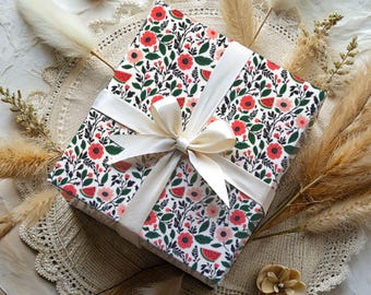 Palestine Poppies Gift Wrap, This Is Not A Watermelon Wrapping Paper Sheets, Free Palestine, Christmas Wrap, Palestinian Gift, Solidarity