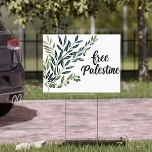 Save Palestine Yard Sign, Palestine Yard Sign | Palestinian Lives | Readable From Both Sides | Free Palestine Sign | Save Gaza