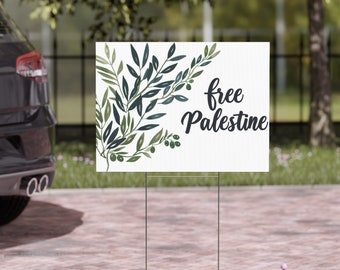 Save Palestine Yard Sign, Palestine Yard Sign | Palestinian Lives | Readable From Both Sides | Free Palestine Sign | Save Gaza